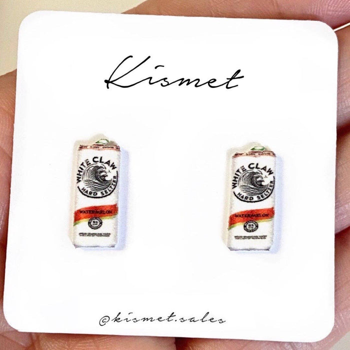 Hard Seltzer Can Earrings: Watermelon