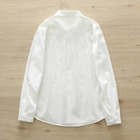 Floral Fines Embroidered Button-Up in White