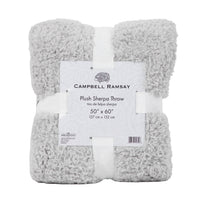 Solid Color Sherpa Throw Blanket