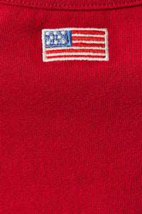 AMERICAN FLAG HALTER NECK SLEEVELESS TOP