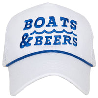 Boats & Beers Trucker Cap in White