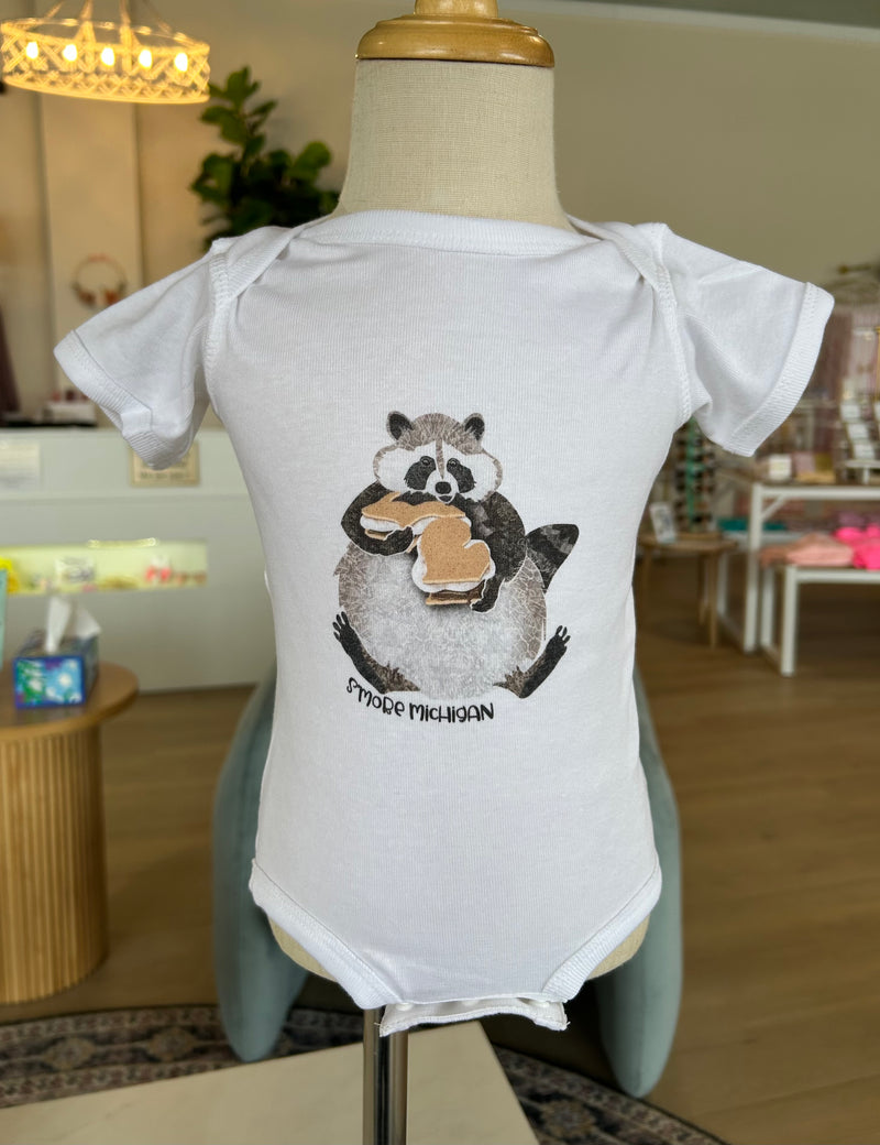 S’more Michigan Raccoon Onesie
