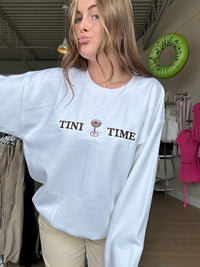 Tini Time Embroidered Crewneck Sweatshirt
