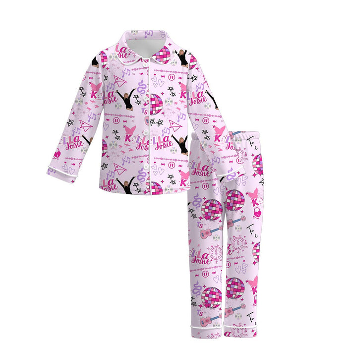 Swiftie Youth Pajamas in Pink and Purple