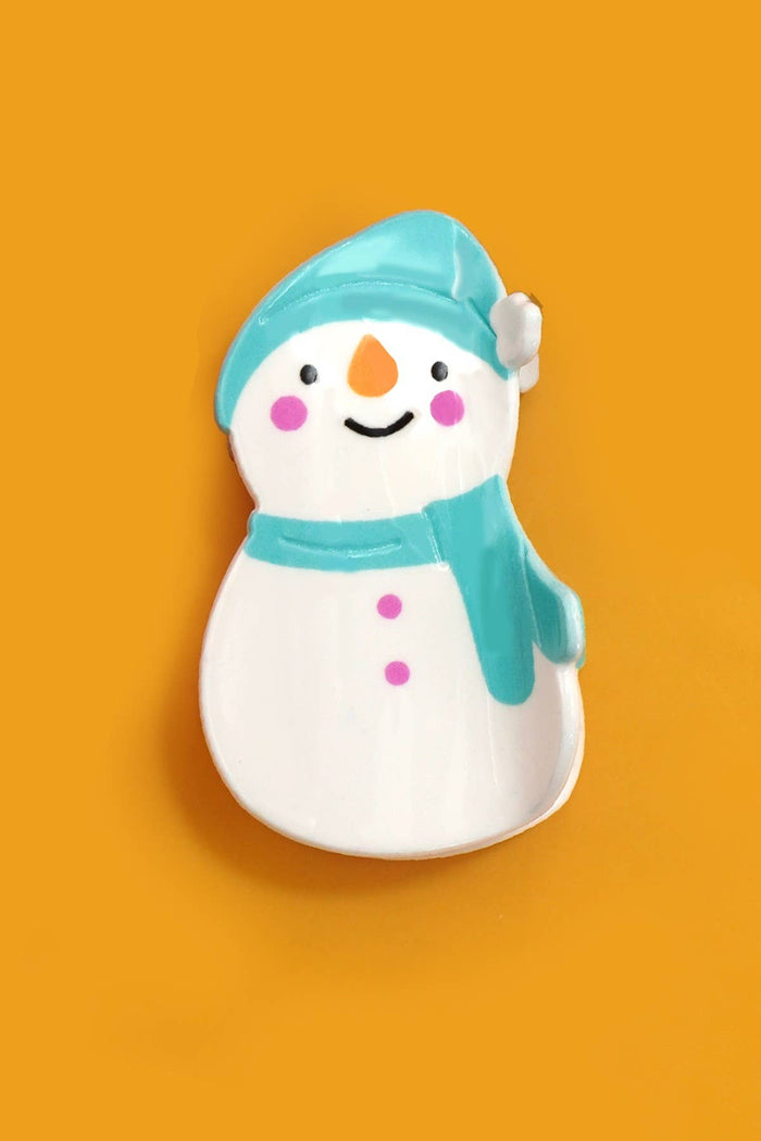 CHRISTMAS TREE HAIR CLAW CLIPS: SNOWMAN