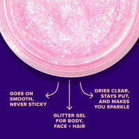 Glitter Gel | Flamingo-Pink | Body Glitter