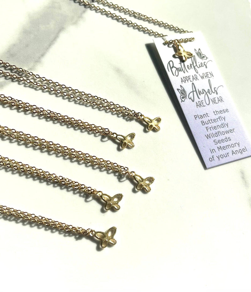 Butterfly in Memory Necklace | Wildflower Seeds