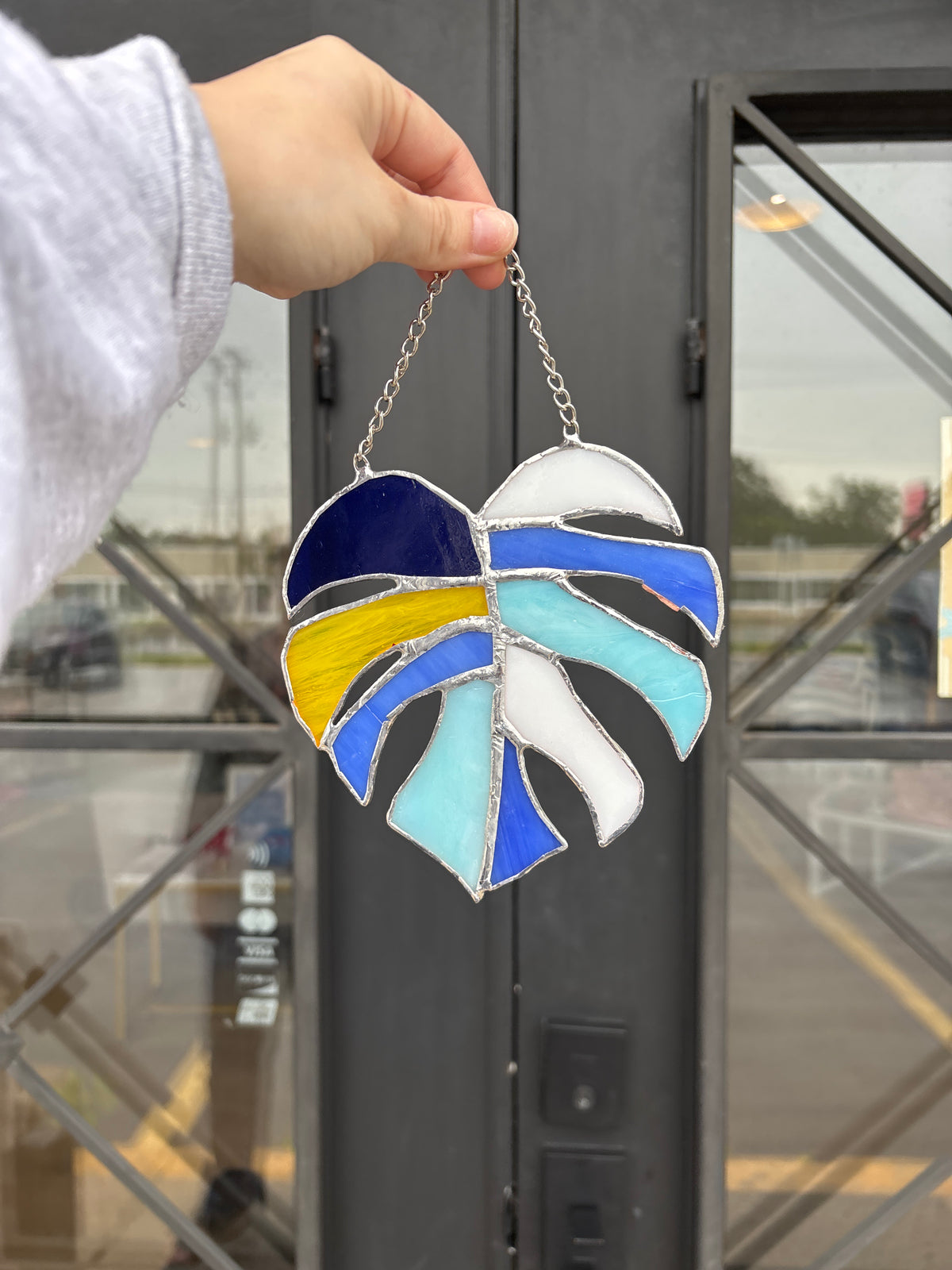 CMI Hanging Stained Glass Leaf