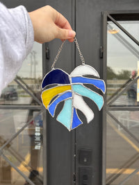 CMI Hanging Stained Glass Leaf