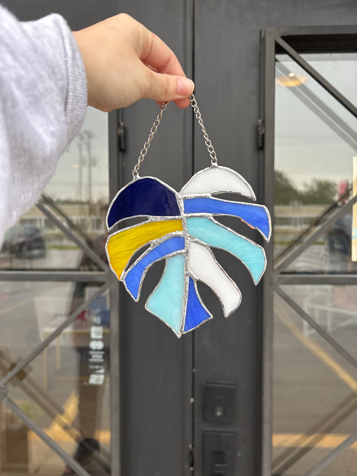 CMI Hanging Stained Glass Leaf