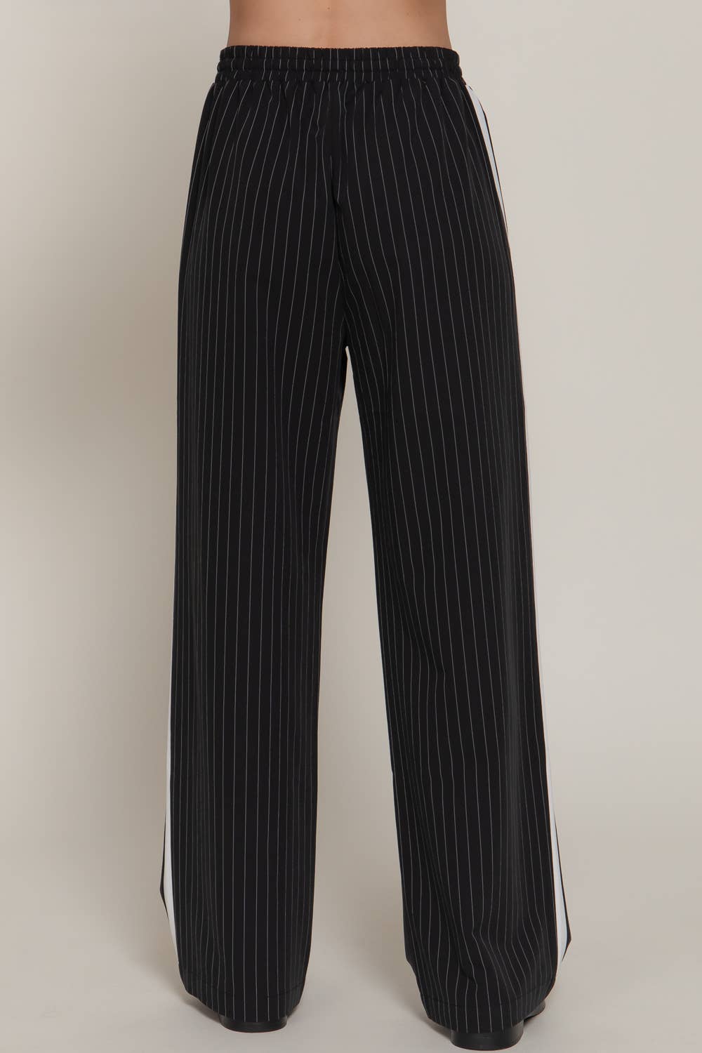 Stripe Long Pants with Drawstring