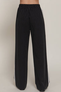 Stripe Long Pants with Drawstring