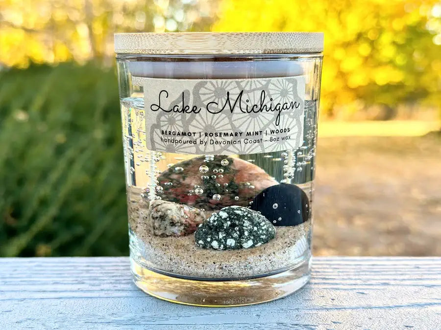 Lake Michigan Beach Gel Candle – Large 8oz Wax