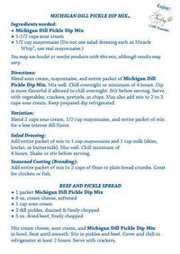 Michigan Dill Pickle Dip Mix