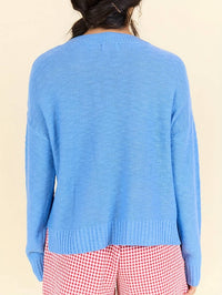 Slouchy Stars & Stripes Knitted Pullover Sweater