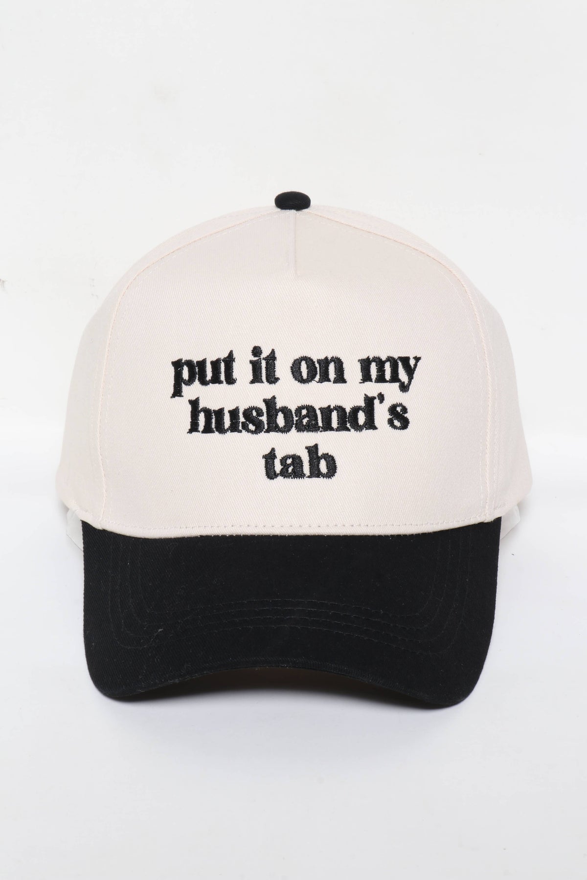 PUT IT ON MY HUSBAND'S TAB Embroidery Baseball Caps: Fuchsia