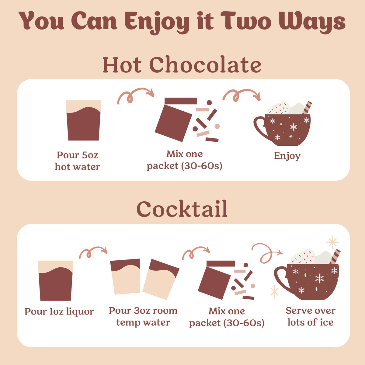Cozy Hot Chocolate & Cocktail Mixer - 24ct Caddy