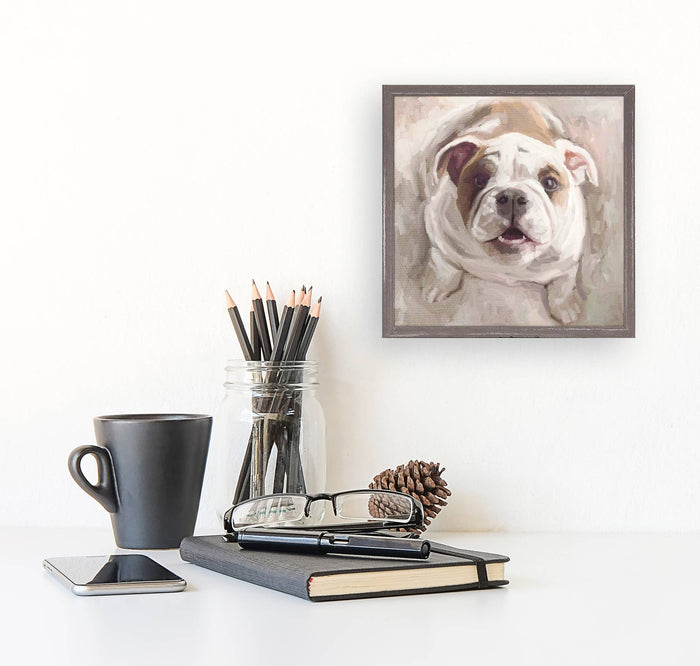 Things Are Looking Up Pup Mini Framed Canvas