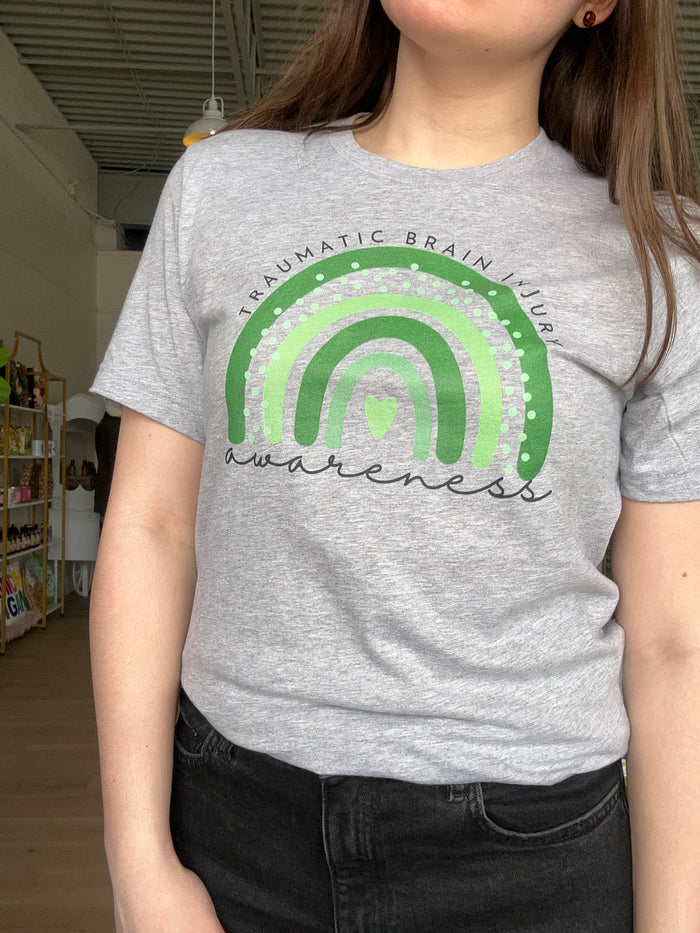 TBI Awareness T-Shirt in Heather Grey