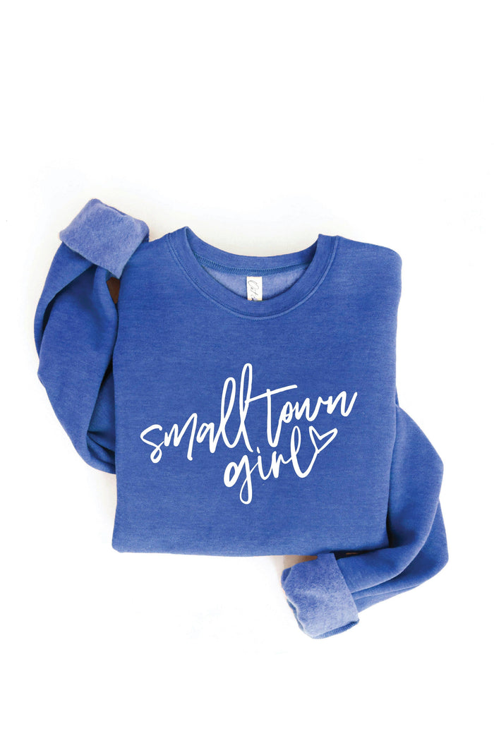 Small Town Girl Crewneck in Royal Blue