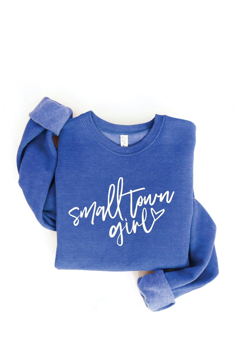 Small Town Girl Crewneck in Royal Blue