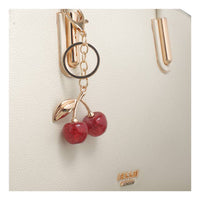 CHERRY CHARM SATCHEL: KHAKI