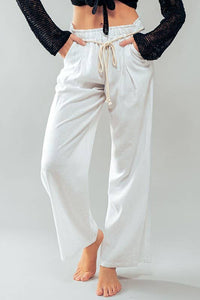 Drawstring Straight Leg Pants