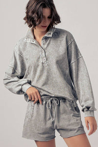 Vintage Wash Shorts in Grey