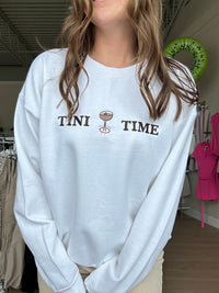 Tini Time Embroidered Crewneck Sweatshirt