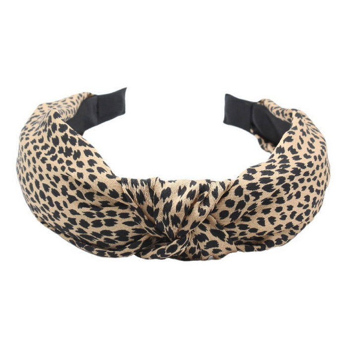 VINTAGE LEOPARD PRINT WIDE BRIM HEADBAND