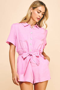 Tiered Mini Romper in Lavender