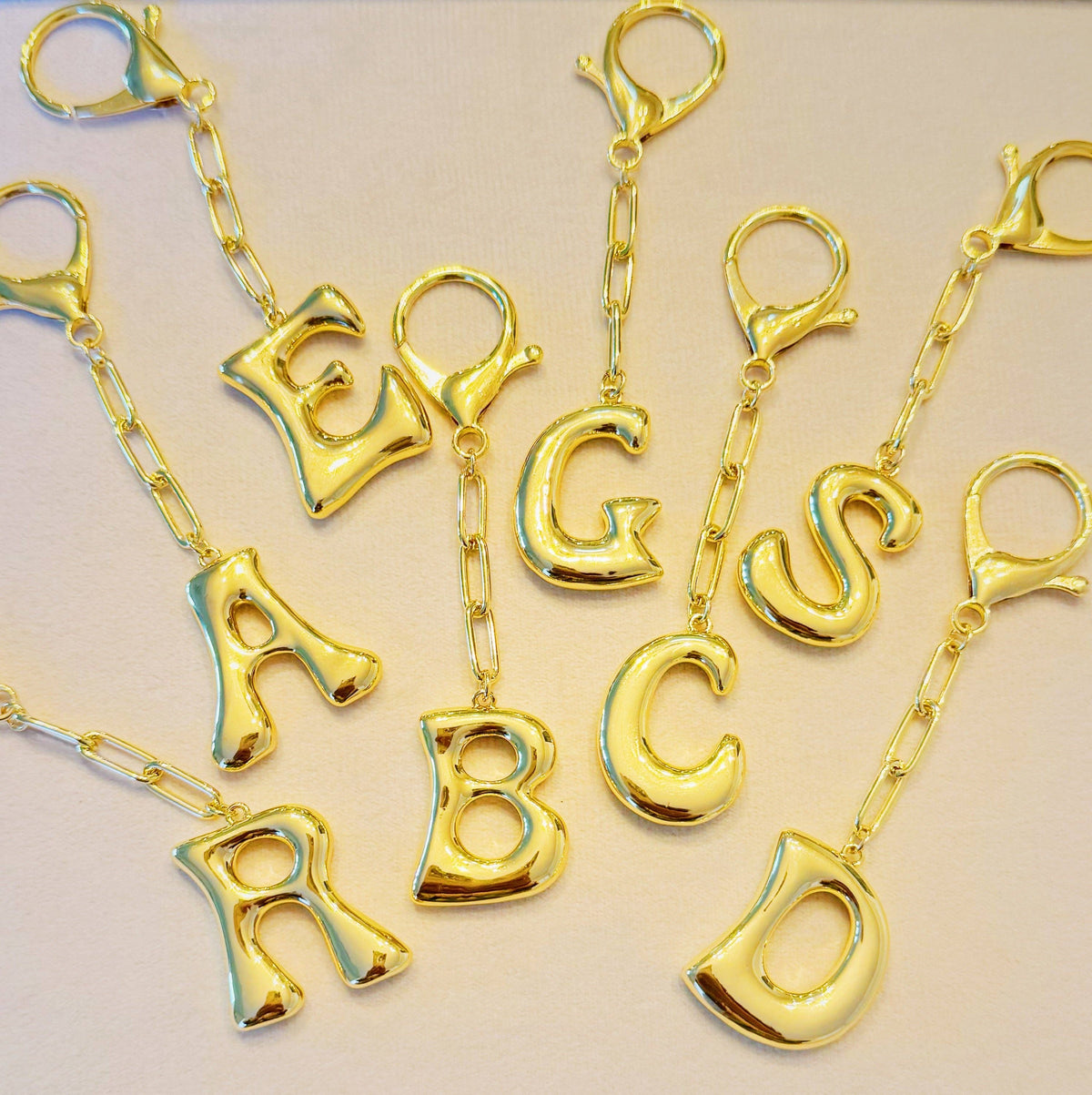 Whimsy Balloon Letter Initial Bag Charm: T