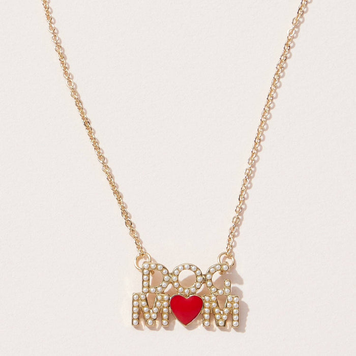 Dog Mom Necklace in Gold