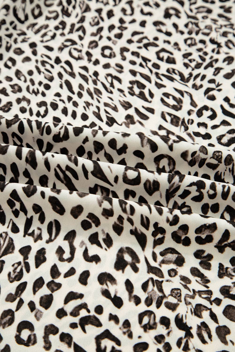 Leopard Drawstring Elastic Waist Pants: Brown