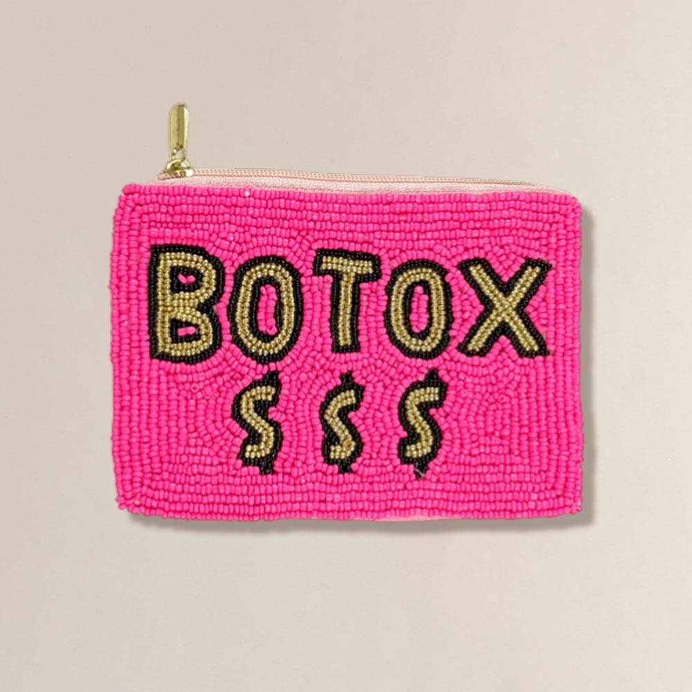 BOTOX Message Seed Beaded Mini Pouch Bag