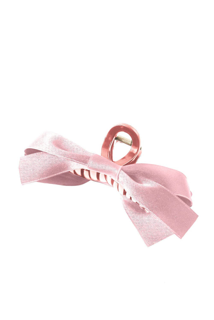 Pink Bow Hair Claw Clip