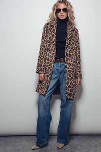 * Leopard Print Oversized Statement Coat