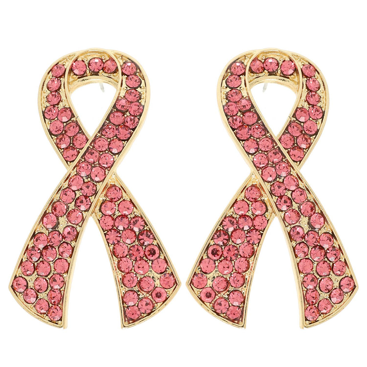 Breast Cancer Awareness Ribbon Earrings