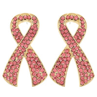 Breast Cancer Awareness Ribbon Earrings