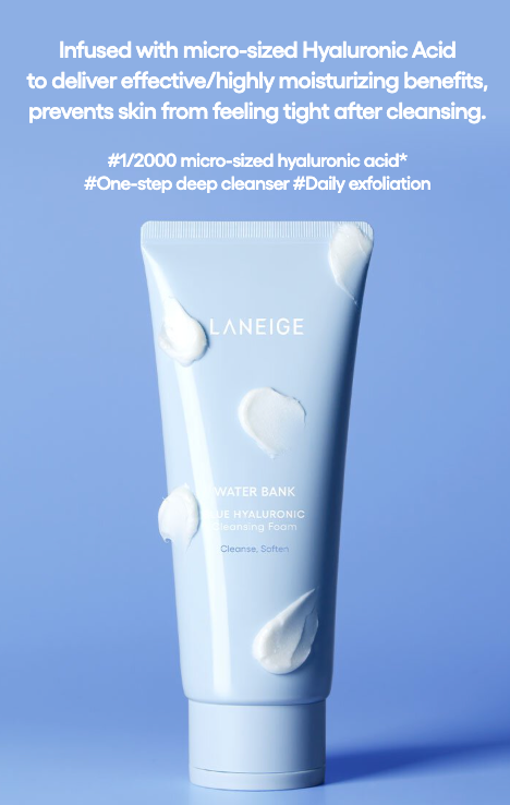 LANEIGE MINI Water Bank Blue Hyaluronic Cleansing Foam