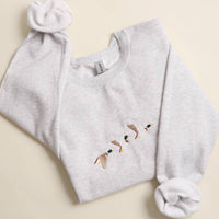 Flying Mallard Embroidered Heavyweight Fleece Sweatshirt: SAND / S