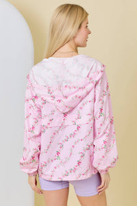 Floral Printed Windbreaker Jacket