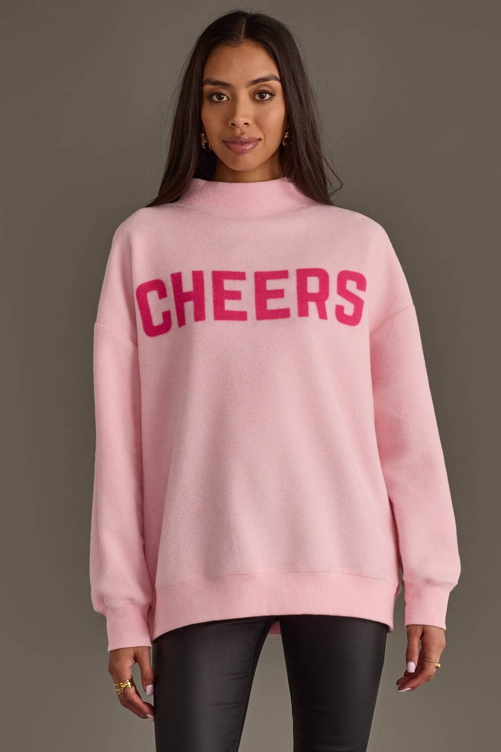 Pink Merry & Cheers Reversible Sweatshirt
