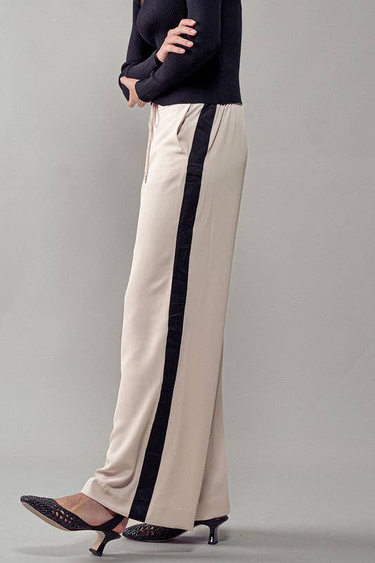 Striped Energy Pants in Ivory