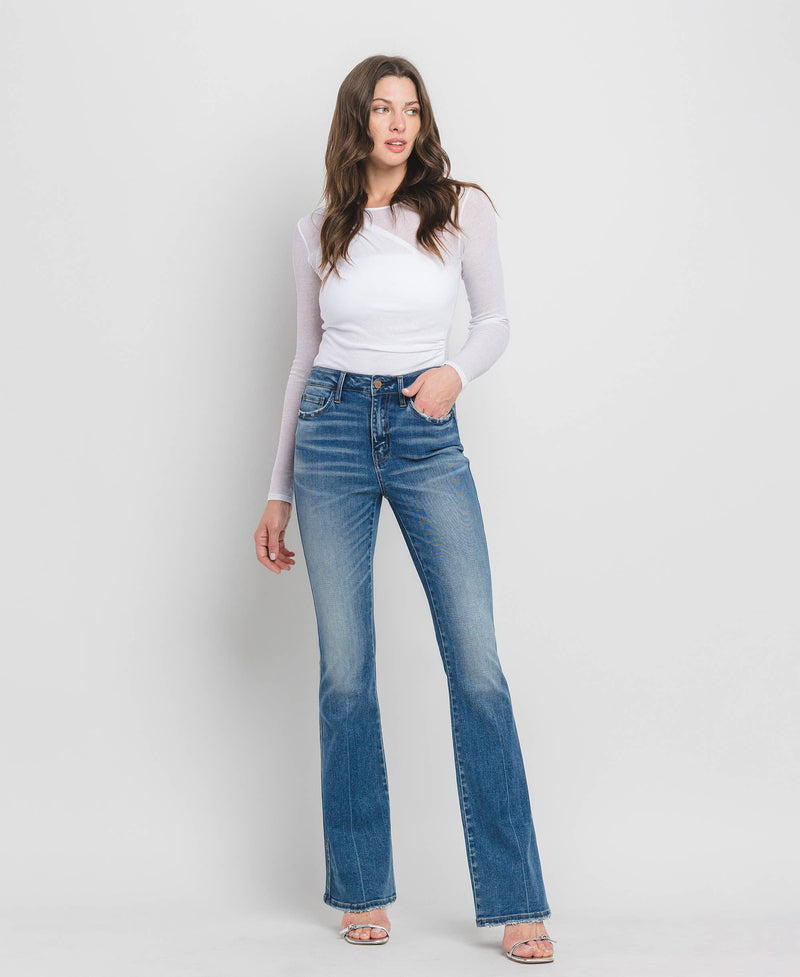 High Rise Full Length Bootcut Jeans