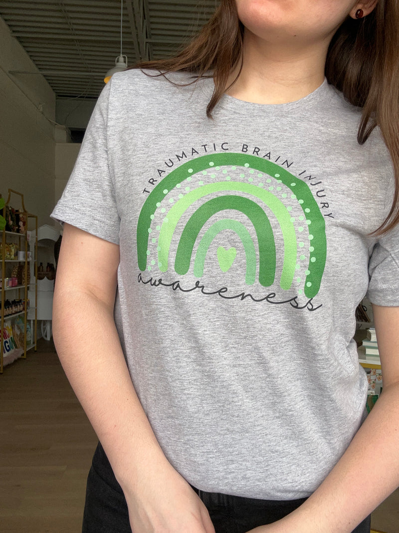 TBI Awareness T-Shirt in Heather Grey
