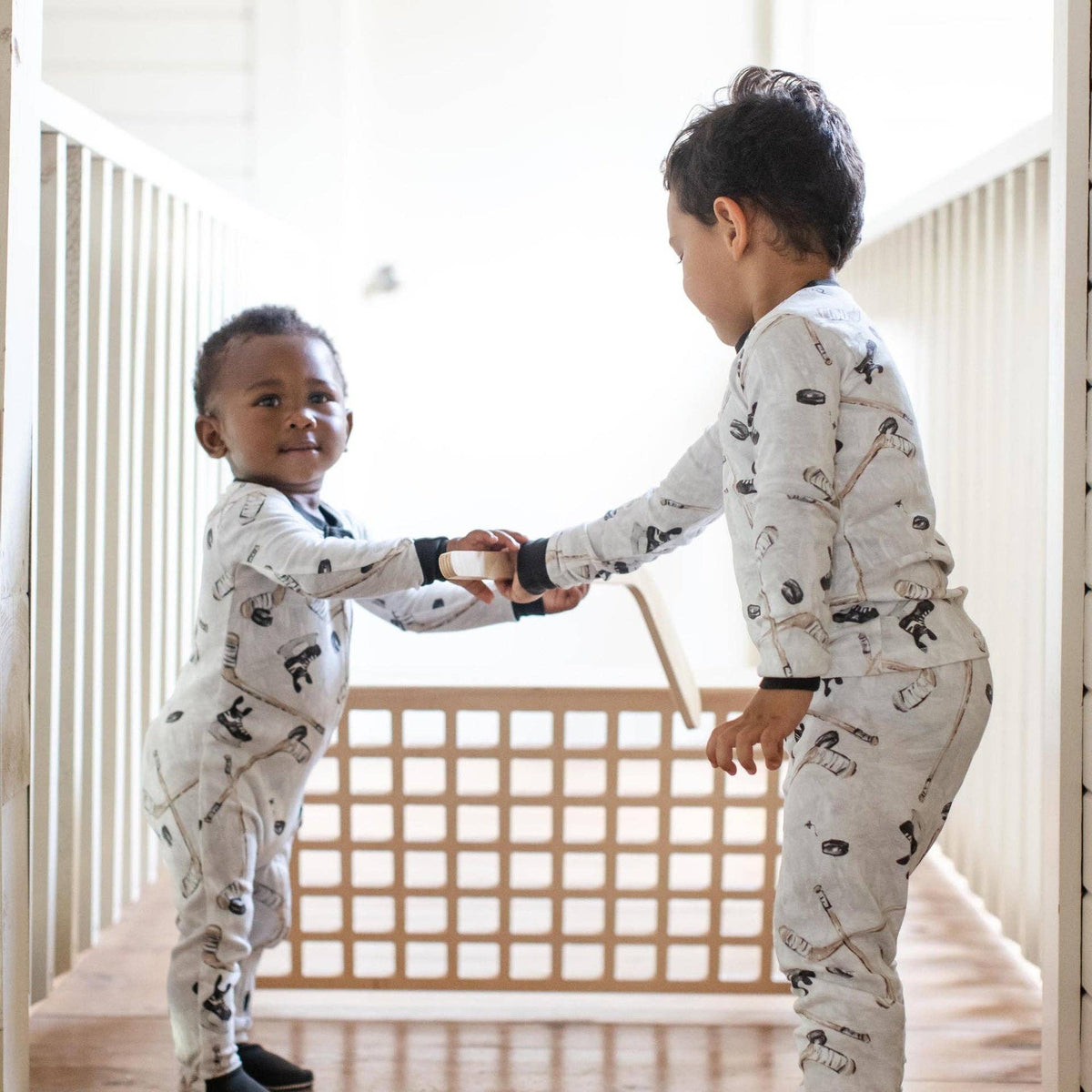 Hockey Season Organic Cotton Two-Piece Pajama Set