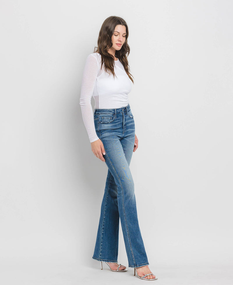 High Rise Full Length Bootcut Jeans