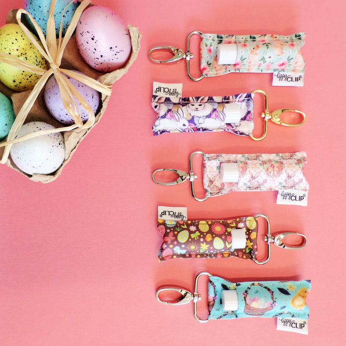 Delightful Bunnies LippyClip® Lip Balm Holder Easter Basket