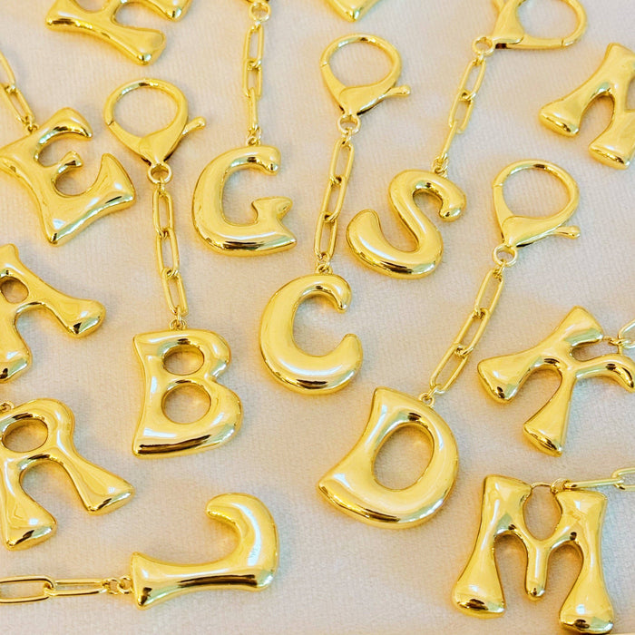 Whimsy Balloon Letter Initial Bag Charm: S